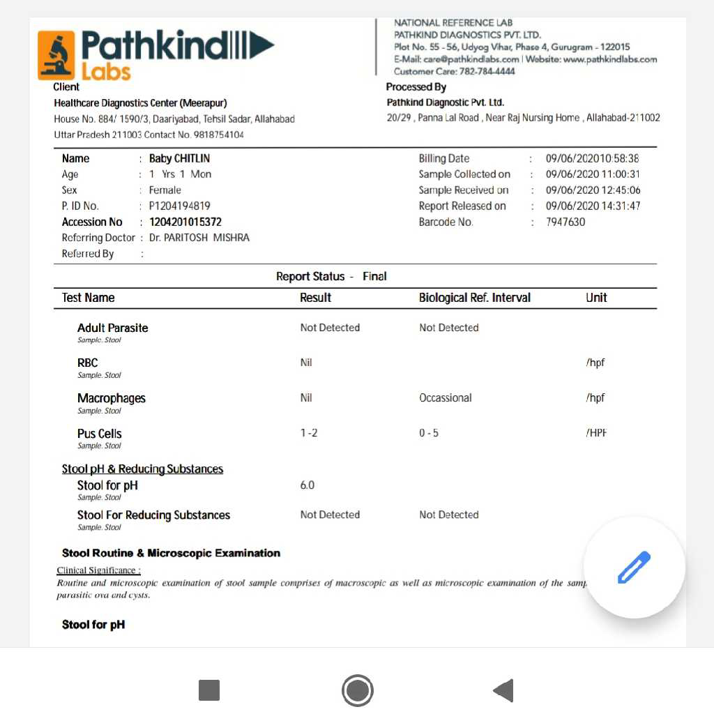 Meaning of ph 6 in stool exam FirstCry Parenting