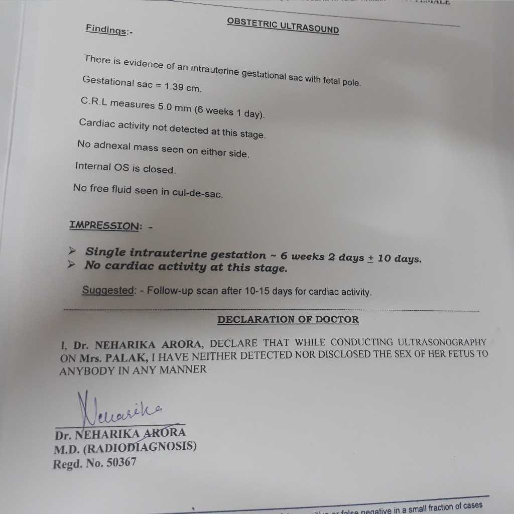 is below ultrasound report pk? FirstCry Parenting